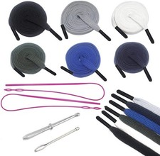 12 Pieces Drawstring Cords Flat Drawstrings with Easy Threaders for Sweatpant...