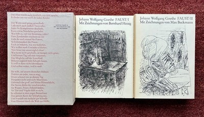 Johann Wolfgang Goethe - FAUST I und II mit Zeichnungen von Bernhard Heisig