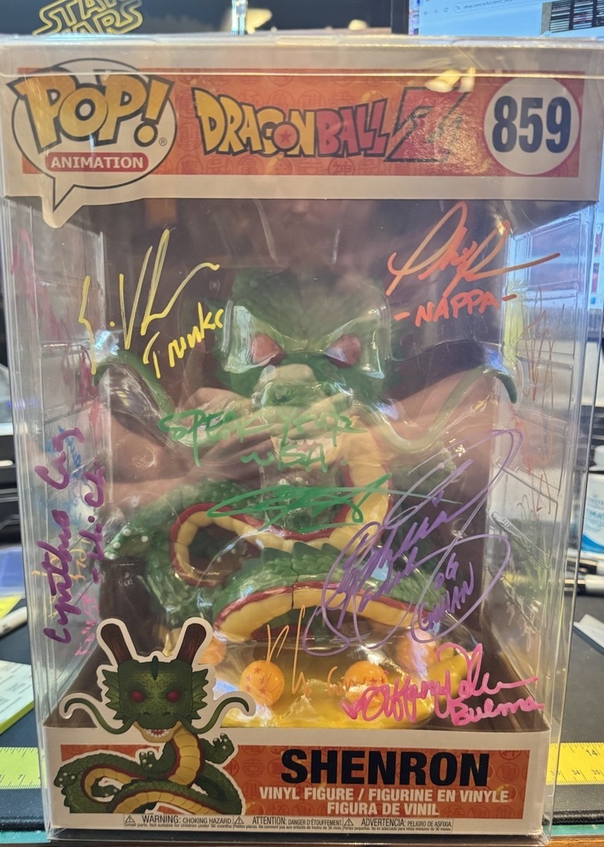 Funko Pop! Vinyl: Dragon Ball Z Shenron #859 Signed X 15 VOICES