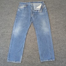 Levis 501 Original Fit Jeans Mens 38x32 Blue Made in USA Vintage Button Fly 2001