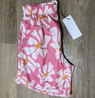 Eric Emanuel Men's Sports Floral Swim Shorts Pink/White/Orange XS Drawstring — photo 1