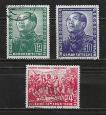 German Democratic Republic (DDR) 1951 complete Mao Zedong set used $ 174.00