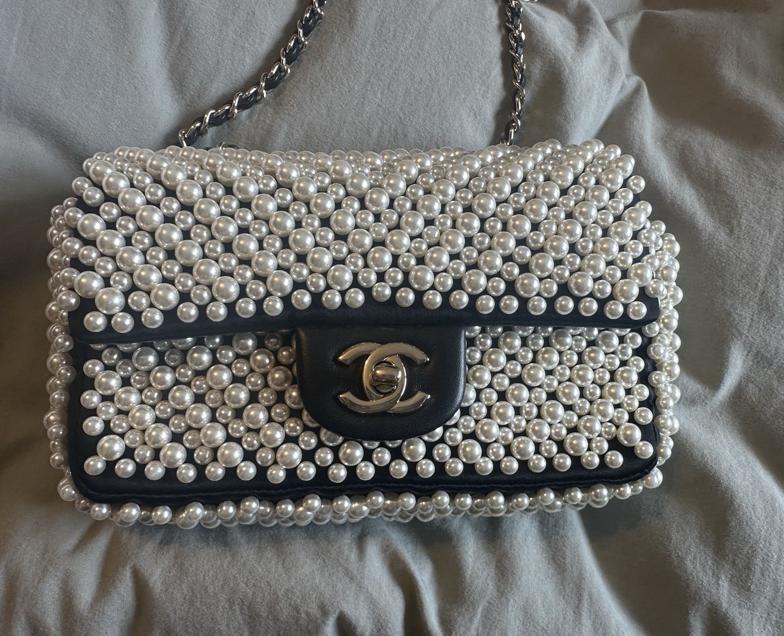 Chanel 19s Spring/Summer Pearl Mini Flap - RARE & COLLECTORS ITEM, Full Set