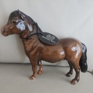 BESWICK HORSE PONY SHETLAND ESCHONCHAN RONAY No. 1648 BROWN GLOSS PERFECT