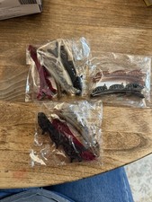 Hair Clips Set, Braided Clips 2 Sets Of 3, 1 Set Of 2, Plastic And Velvet