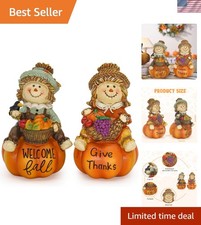 Fall Scarecrow Figurines,Fall Gnomes,Harvest Thanksgiving Decorations