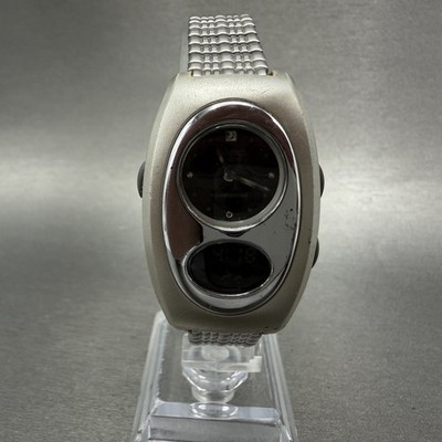 Casio Sheen Watch Women 27mm Analog Digital Silver Tone Alarm Chrono New Battery