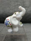Hand Painted Milk Glass Fenton Patriotic Elephant Holiday Parade  — photo 3