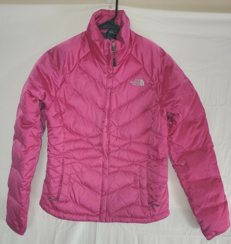 XS Pink Puffer Jacket 550 Down Full Zip 