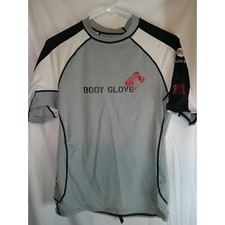 Body Glove Rash Guard UPF 50 Sun Protection Short Sleeve Gray L