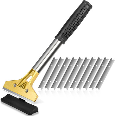 Razor Blade Scraper, 4 Inch Scraper Tool with 10PCS Extra Metal Blades, Large Cl