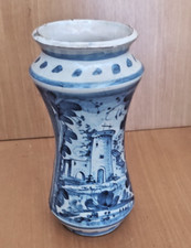 vasetto argilla dipinta albarello vintage da farmacia vaso epoca 900