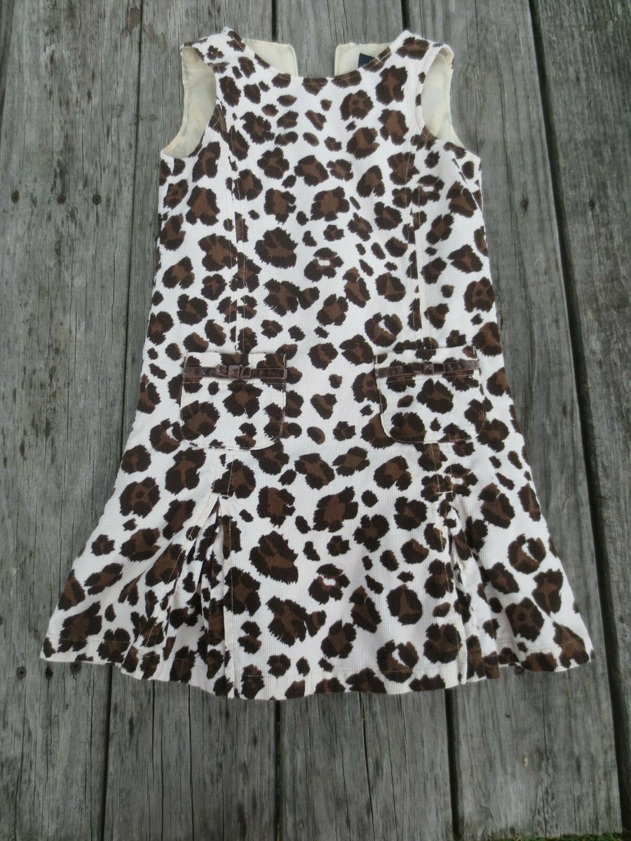 mini boden leopard dress Mini Boden ~ Girls Leopard Print Corduroy Dress ~ Size 7-8