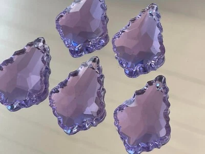 5 PURPLE CHANDELIER CRYSTAL K9 Feng shui Sun Catcher Rainbow Prism Parts 1.5"