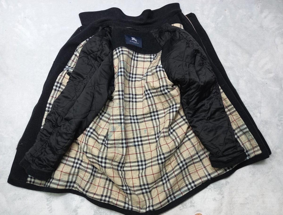 Burberry London Coat Winter Jacket Men Wool Nova check Lining