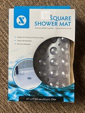 Clear Non-Slip Shower Mat with Drain Holes: SlipX Solutions Square Shower Mat