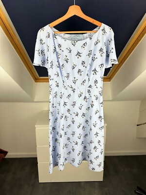 PRADA SOMMERKLEID BLAU BLUMENMUSTER GR. 42 - Flower Prada Dress