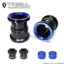 Treal Aluminum Clod SMT10 LMT 2.6" Beadlock Wheel Set of 4 - Black/Blue