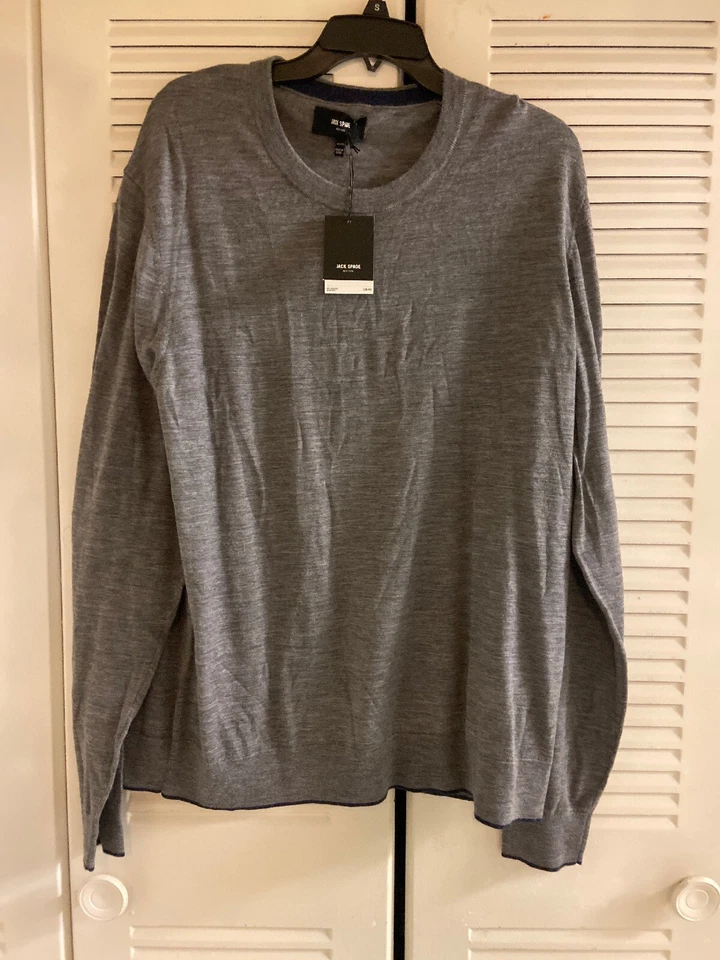NWT$128 Jack Spade New York 100% Merino Wool Refined Crewneck Sweater Mens XXL - Image 2 of 4