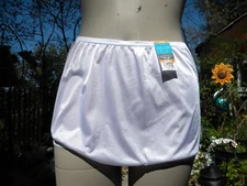 VTG VANITY FAIR WOMEN'S HI WAIST WHITE NYLON BRIEF GRANNY SISSY PANTIES 7/L NWT