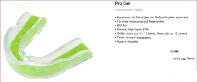 REECE Reliance Pro Gel Mundschutz 49600 Hockey Football Boxen Zahnschutz Schutz