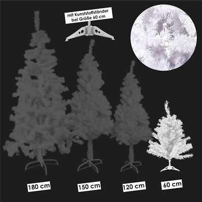 Knstlicher Weihnachtsbaum wei inkl. Stnder Tannenbaum Christbaum  60-180cm | eBay.de