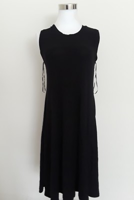 Style & Co Women's Jersey Sleeveless A Line Dress Scoop Neck Black Size S