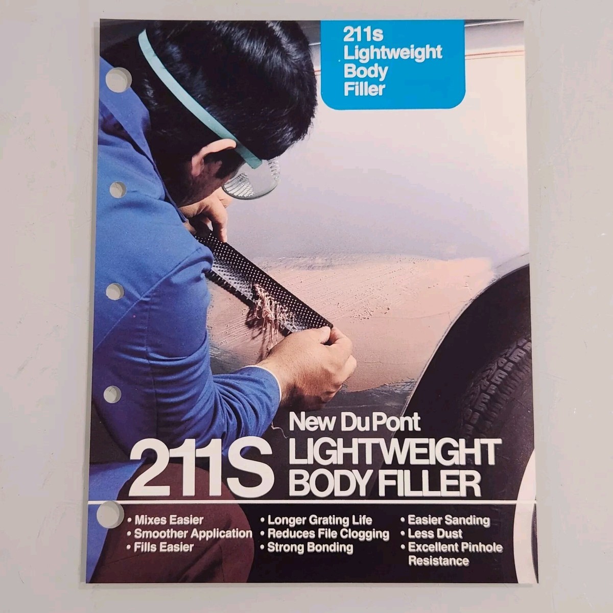 Dupont 211S Lightweight Body Filler 80s Salesman Magazine