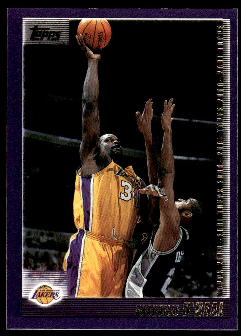 2000-01 Topps Tipoff 10 Shaquille O'Neal Los Angeles Lakers Basketball Card