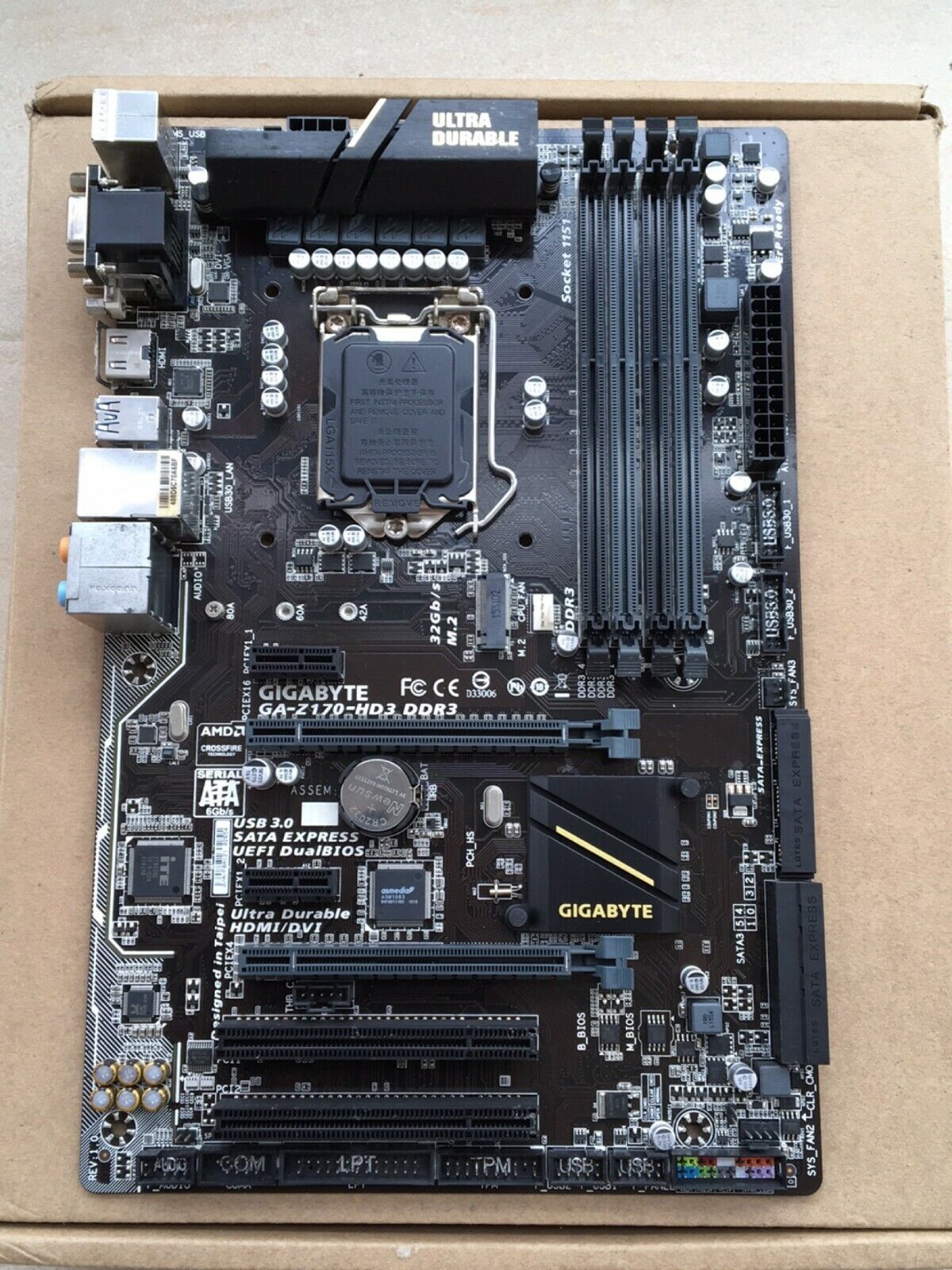 Gigabyte GA-Z170-HD3 DDR3 LGA1151 Desktop Motherboard Intel Z170