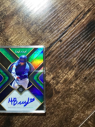 Moises Ballesteros 2023-24 Wild Card Auto Mania GREEN /15 & Pulse On Card Auto - Picture 5 of 9