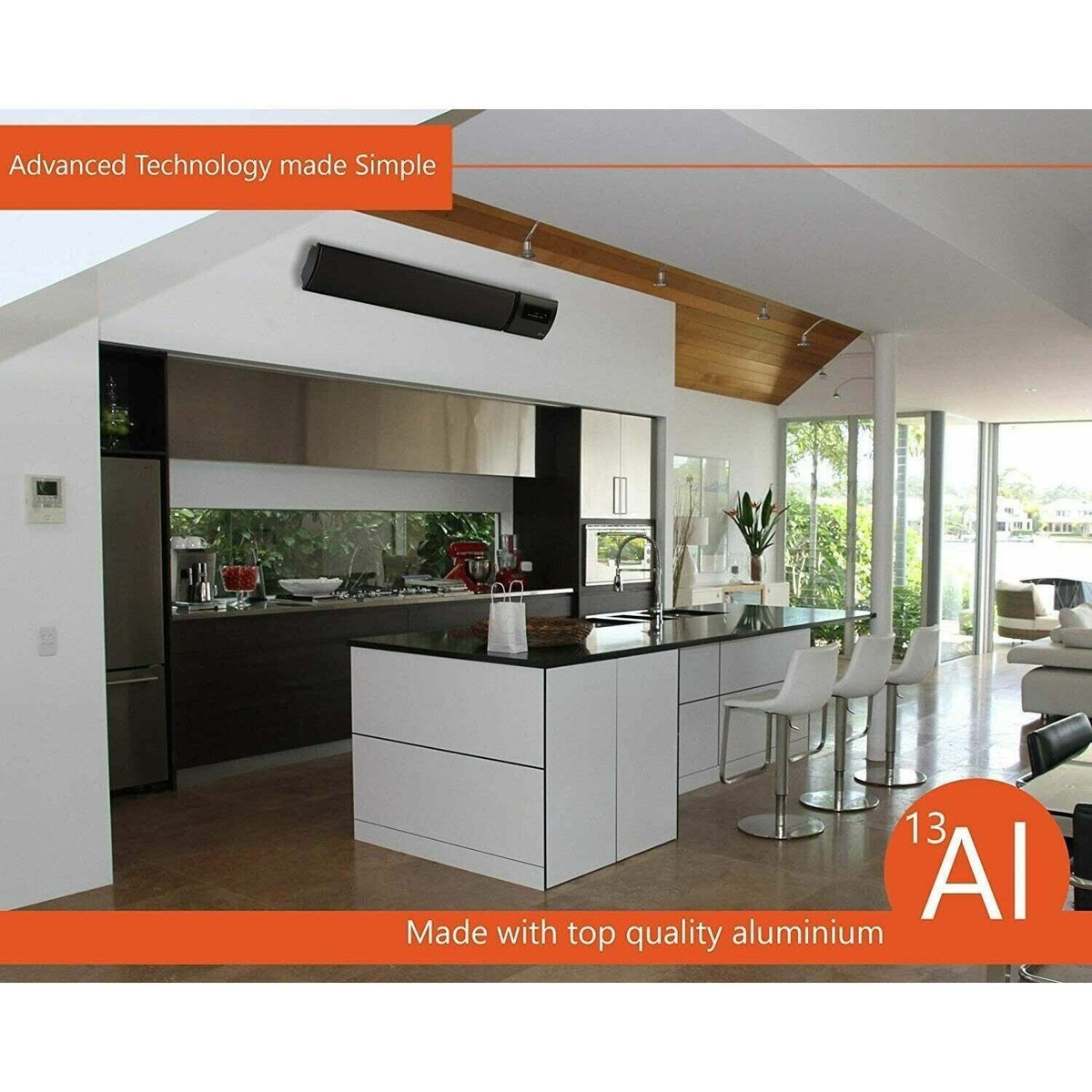 1.8KW Electric Infrared Radiant Heater Power Remote Control Ceiling Wall  Mount | eBay