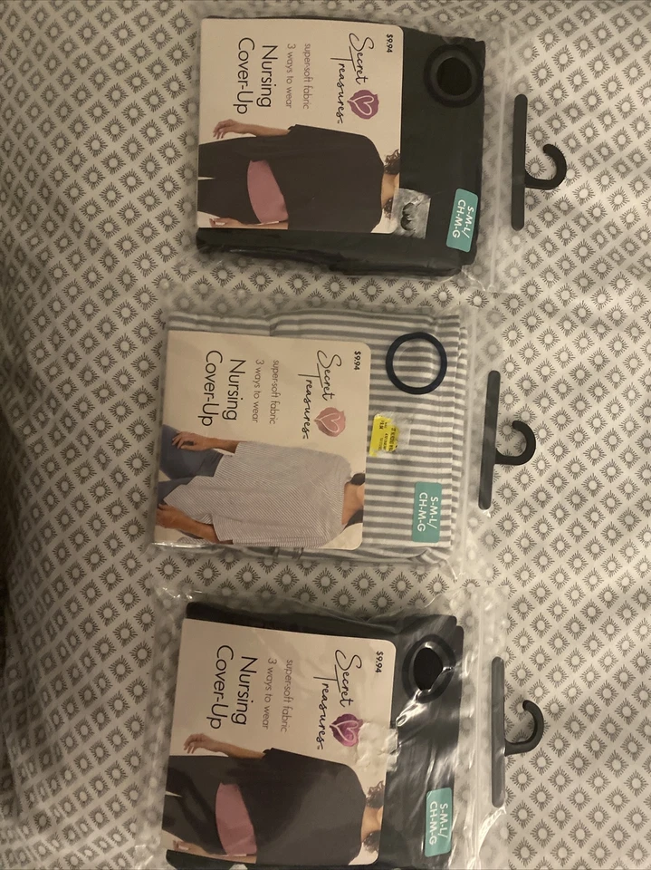 ¡Nuevo en bolsa Secret Treasures Enfermería Encubrimiento 3 Paquetes! se adapta a pequeño mediano grande Foto 2 de 2