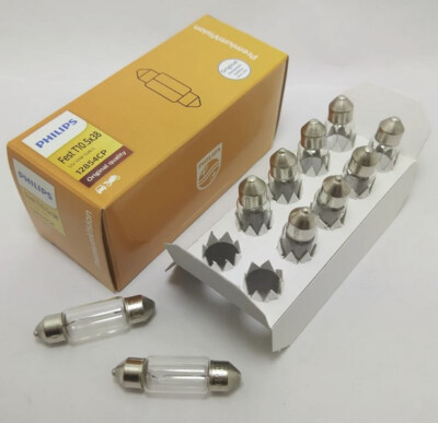 10x PHILIPS 12854 CP T10.5×38 12V10W SV8.5 singaling lamp car light FESTOON Bulb