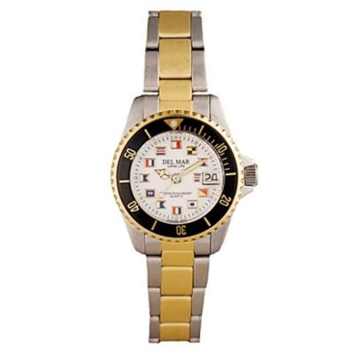 Del Mar 50122 Womens Classic Nautical Flags Two Tone Watch