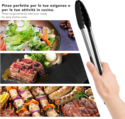 Cibo Silicone Barbecue Pentola cucina Insalata Pane Bistecca Clip da portata Pinze per barbecue resistenti al calore Clip di blocco GadgetA Accessori  15