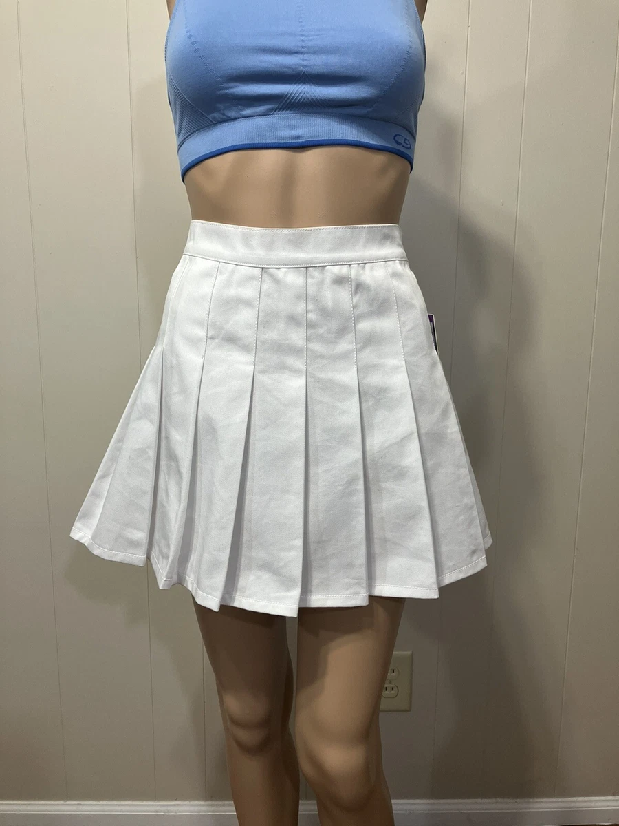 White pleated skirt clearance 60