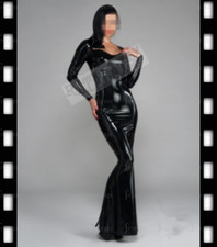 Latex Dress Long Evening Dress Elegant Sexy Slim 0.4mm Customized 0.4mm D125