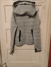 NIKE Women s Tech Funnel-Neck Long-Sleeve Hoodie Pullover sz S