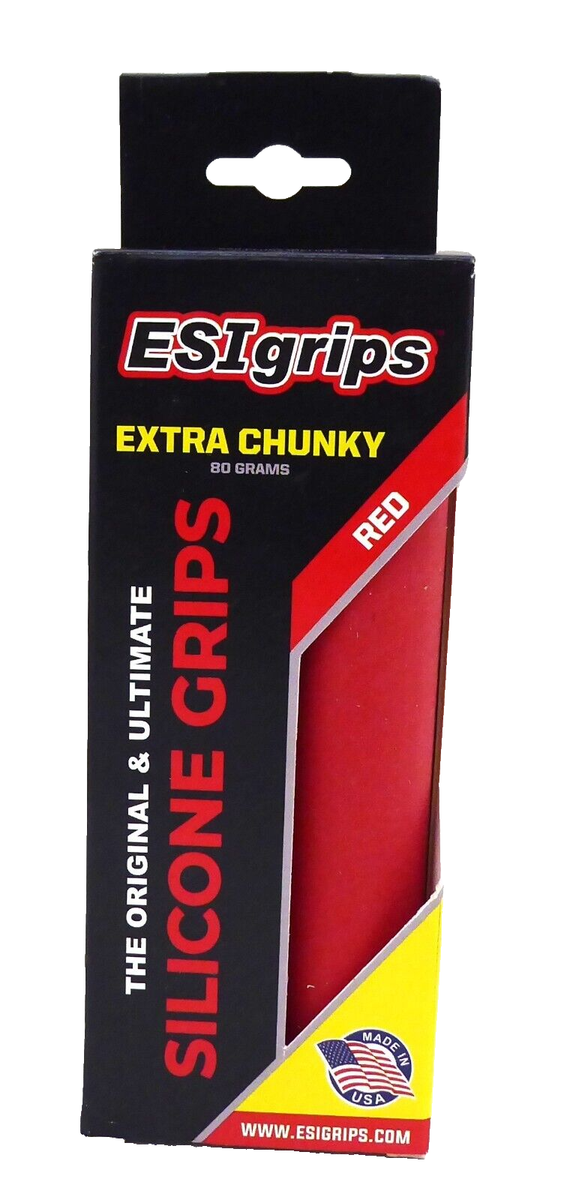 ESI EXTRA Chunky 34mm Soft Bike Grips 130mm, Red