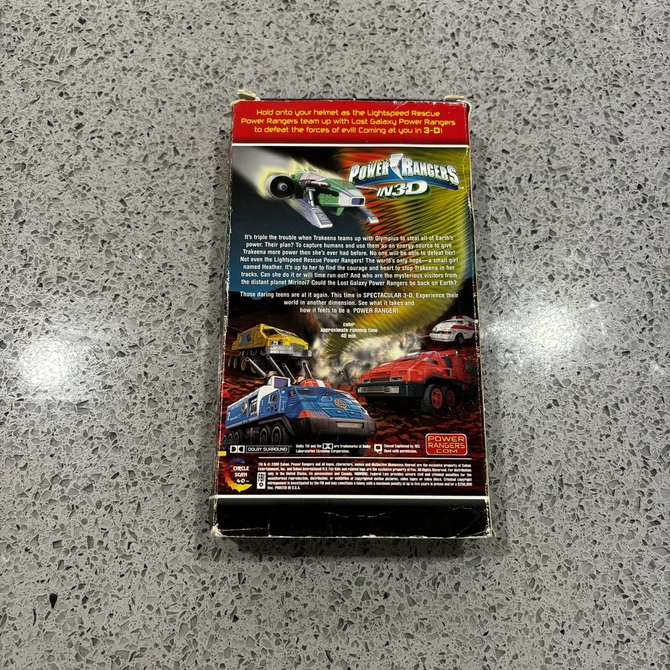 Power Rangers In 3D Triple Force (VHS 2000) Saban Super Sentai Y2K Vintage Gift - Image 2 of 4