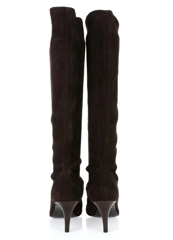 Mujer DELMAN LILIA Marrón Elástico Gamuza Calcetín Botas Talla 8,5 $598 Foto 4 de 4