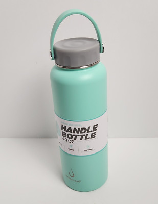 HydroClear 40oz STAINLESS STEEL HANDLE BOTTLE - SEAFOAM GREEN