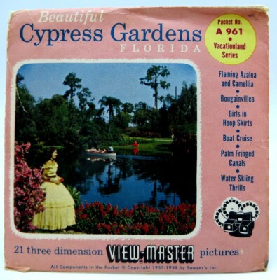 View Master A961, Cypress Gardents Florida, Vintage S4 Pkg, Reel Set