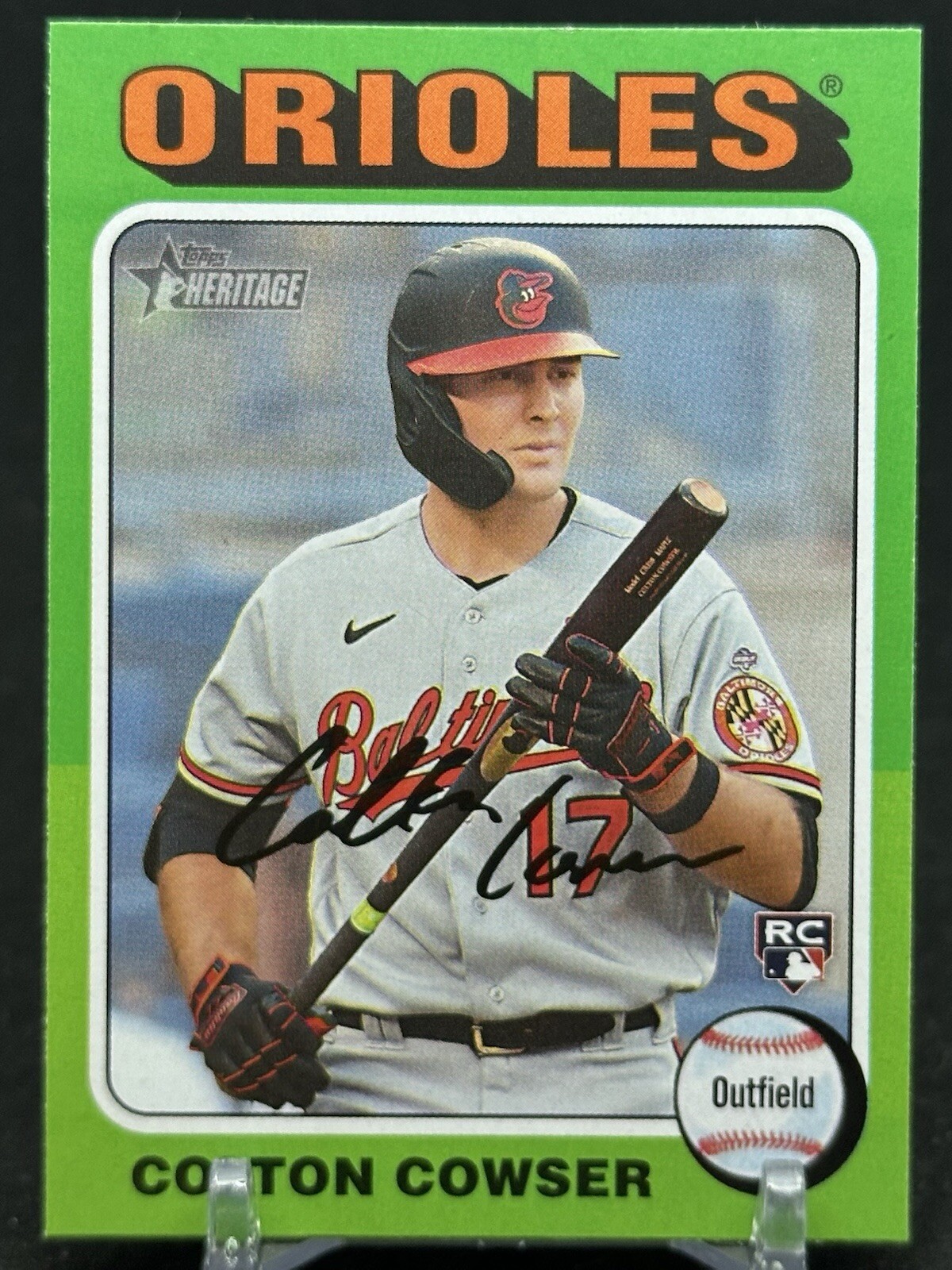 Colton Cowser 2024 Topps Heritage #388 Baltimore Orioles RC