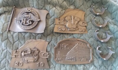 HARLEY DAVIDSON HOG CHAPTER OWNERS 2008 thru  2011  PEWTER With Stands
