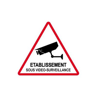 Autocollant 'Vidéo Surveillance' Lot De 2 - 130x90 Mm, PVC, Pour Portes Et Fenêtres - 7