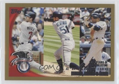 2010 Topps League Leaders Gold /2010 Ichiro Suzuki Derek Jeter Joe Mauer HOF fo7