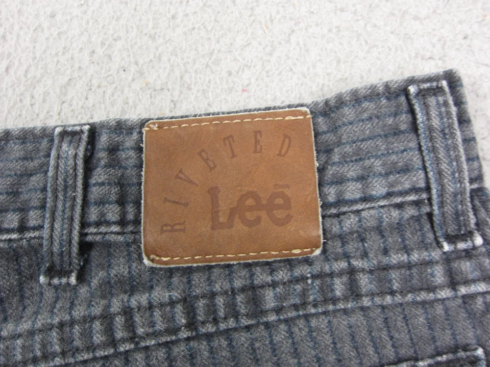 Pantalones Cortos Lee De Colección Para Hombres 40 Negros Denim Algodón Y2K Sueltos Hechos en EE. UU. Ropa de Trabajo Foto 3 de 4