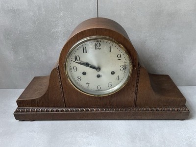 Antike Kaminuhr 30er/40er Jahre Art Deco Eiche Westminster Schlagwerk Buffetuhr